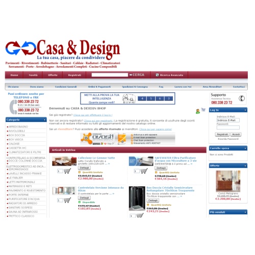 Portfolio Ingematic - Cliente Casa&Design Shop - Anteprima Sito Web Ecommerce