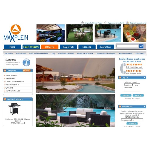 Portfolio Ingematic - Cliente Maxplein - Anteprima Sito Web Ecommerce